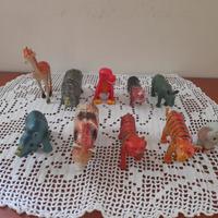 Set 10 Animaletti in Plastica Dura - Vintage/Prese
