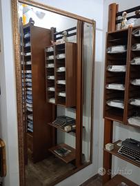 Specchio di grandi dimensioni cornice in radica 