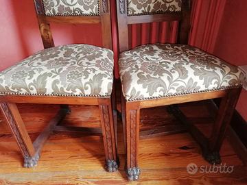 Coppia di sedie in stile barocco piemontese