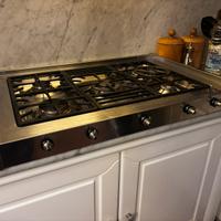 Piano cottura a 5 fuochi a gas acciao inox Smeg