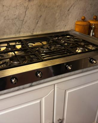 Piano cottura a 5 fuochi a gas acciao inox Smeg