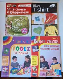Lotto 4 libri di decoupage giapponese e lavoretti