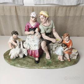 Statua Gruppo In Ceramica 45cm - Carmelo Ganci
