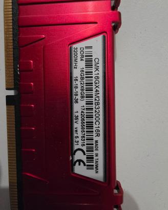 RAM Corsair Vengeance LPX 16GB DDR4 3200MHz