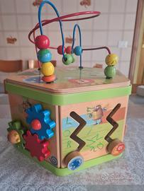 Gioco in legno cubo motricità Safari usato