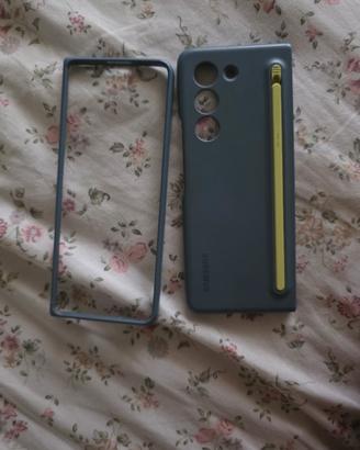 cover z fold 5 azzurro con s pen