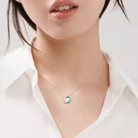 Pendente Double Heart Tag Tiffany Blue® in argento