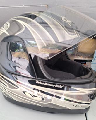 Casco in fibra di  con suo porta casco,marca VEMAR