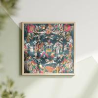 Pannello decorativo in seta sottile 