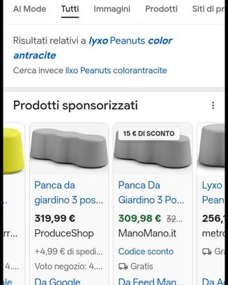 panca da giardino 3/4posti