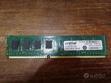 Crucial 4 GB RAM DDR3 1600 MHz PC3 12800U