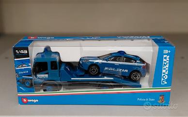 Set Carro Attrezzi con Auto Polizia Die-Cast 1-43 