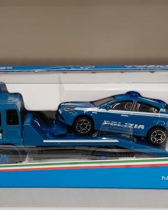 Set Carro Attrezzi con Auto Polizia Die-Cast 1-43 