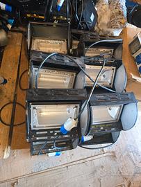 americane, fari, guida tenda fondale, mot sipario