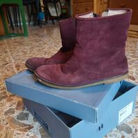 stivaletti scamosciati bordeaux