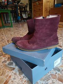 stivaletti scamosciati bordeaux