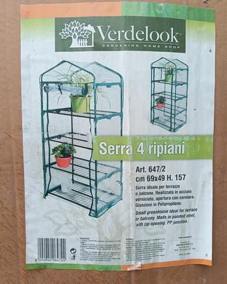 Serra da balcone Verdelook 4 ripiani  69×49×157 cm
