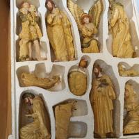 Statuine Vintage 11PZ  Piece Hand Painted Nativity