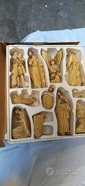 Statuine Vintage 11PZ  Piece Hand Painted Nativity
