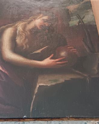 dipinto epoca 600 con cornice coeva