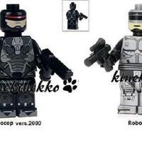 2 ROBOCOP police robot film minifigure tipo Lego