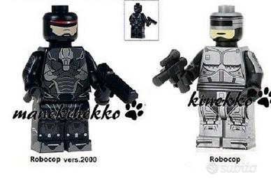 2 ROBOCOP police robot film minifigure tipo Lego
