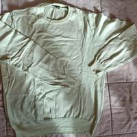 Maglioncino in cotone, Pull Love verde chiaro