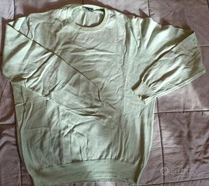 Maglioncino in cotone, Pull Love verde chiaro