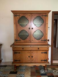 Credenza alta in Legno con vetrina