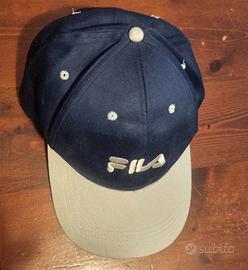 Cappellino FILA stile baseball, blu e grigio