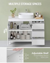 Mobiletto sotto lavabo bagno