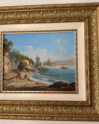 Dipinto firmato A. De Paolis – Marina con pescator