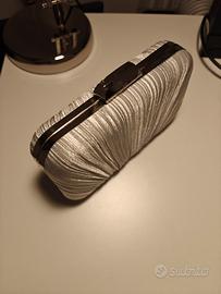 Borsa pochette da sera argentata