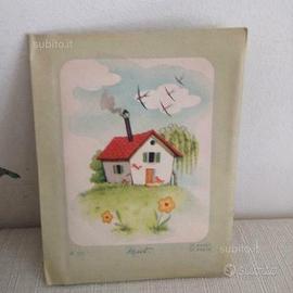 Busta con 10 Bigliettini di Natale anni '50