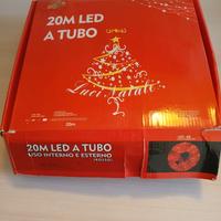 Catena luminosa LED a tubo 20M - ROSSO