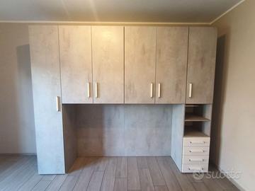 Cameretta con armadio ponte e doppio letto