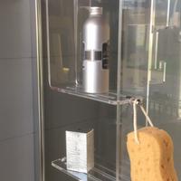 Mensola doccia appendere walk in trasparente