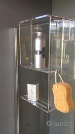 Mensola doccia appendere walk in trasparente