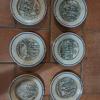 antico set di 6 piattini