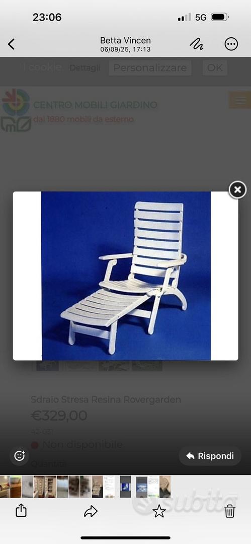 Rovergarden Sdraio In Resina Da Giardino Poltrona Lesa Rovergarden