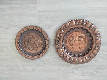 coppia di piatti in tame