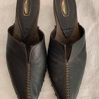 Zoccoli / sabot in cuoio N 36 “ Spaziomoda”