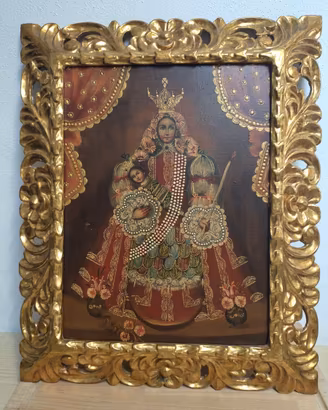 DIPINTO MADONNA DI CUZCO SU TELA BAROCCO ANDINO