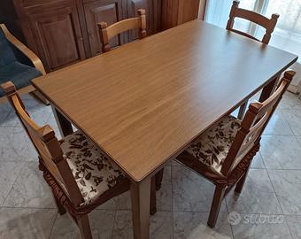 Tavolo da cucina allungabile + 6 sedie in Legno Ma