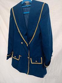 Giacca Donna Vintage 90s , Blu Navy  /Oro ,TG..S.