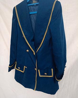 Giacca Donna Vintage 90s , Blu Navy  /Oro ,TG..S.