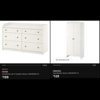 GUARDAROBA E CASSETTIERA PER CAMERETTA