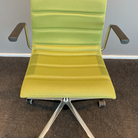Poltrona Sedia Seduta Slim Moving Tessuto Verde