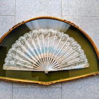 Raro Ventaglio Antico Belle Époque in Madreperla