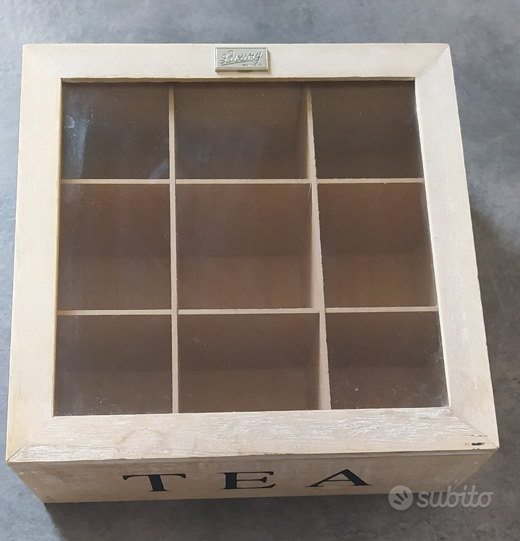 Scatola porta tè e tisane in legno chiaro - Arredamento e Casalinghi